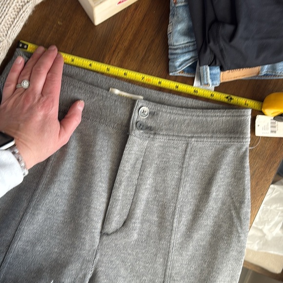 NWT Maeve Anthropologie gray split flare trousers 2P - Picture 8 of 11